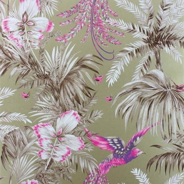 Wallpaper W6655-02-bird of paradise - MATTHEW WILLIAMSON