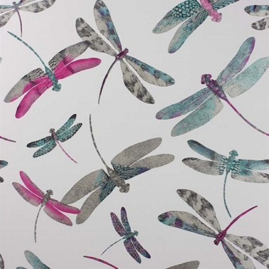 Wallpaper W6650-05-dragonfly dance - MATTHEW WILLIAMSON