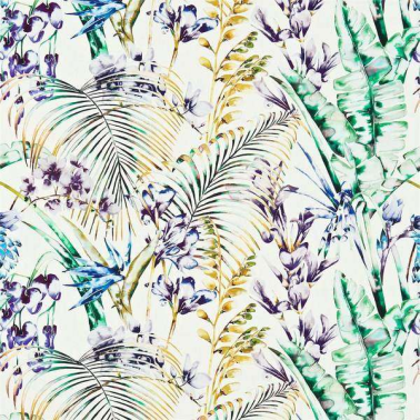 Fabric HAMA120353-paradise-blueberry gooseberry zest Harlequin