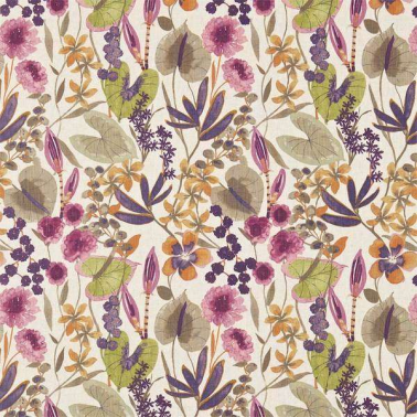 Dekostoff HAMA120336-nalina-loganberry raspberry apricot Harlequin