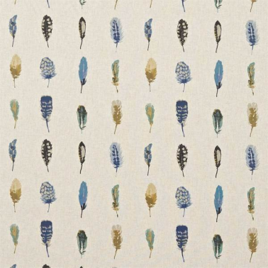 Fabric HAMA120338-limosa-indigo mustard stone Harlequin