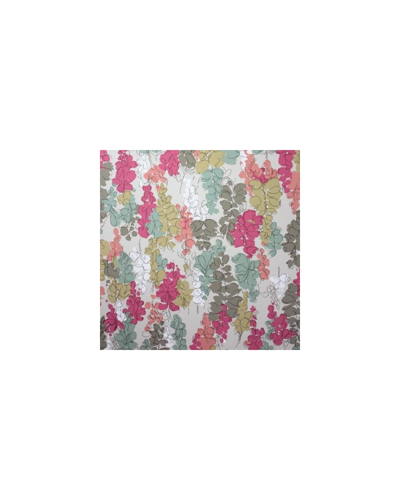 Papel de parede Fairfield NCW4104-05_AQUA ROSE PINK - NINA CAMPBELL