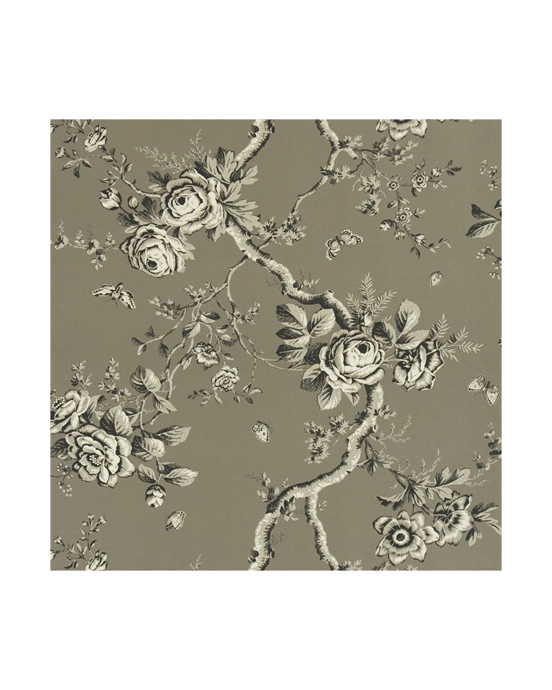 Papel de parede PRL27-04 ASHFIELD FLORAL - GUN METAL - Ralph Lauren Home Papel de parede PRL27-04 ASHFIELD FLORAL - GUN METAL - Ralph Lauren Home