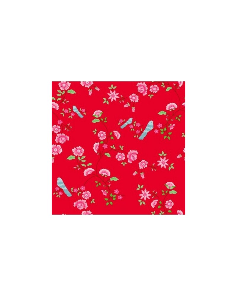Wallpaper Bird Branches Red 2000113 - COORDONNE Wallpaper Bird Branches Red 2000113 - COORDONNE