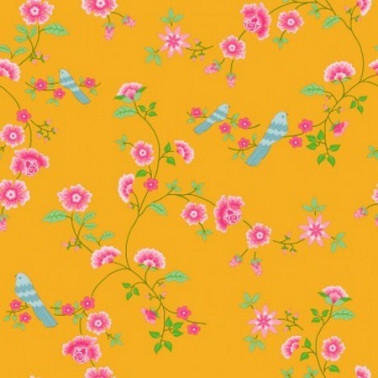 Papier peint Bird Branches Yellow 2000115 - COORDONNE