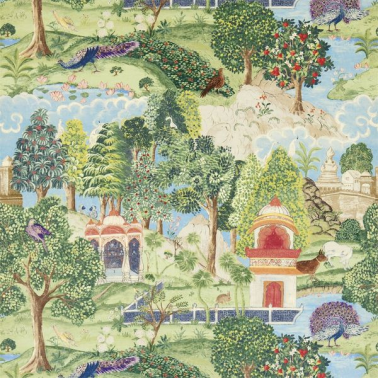 Tessuti ZJAI321686-green coral-peacock garden ZOFFANY