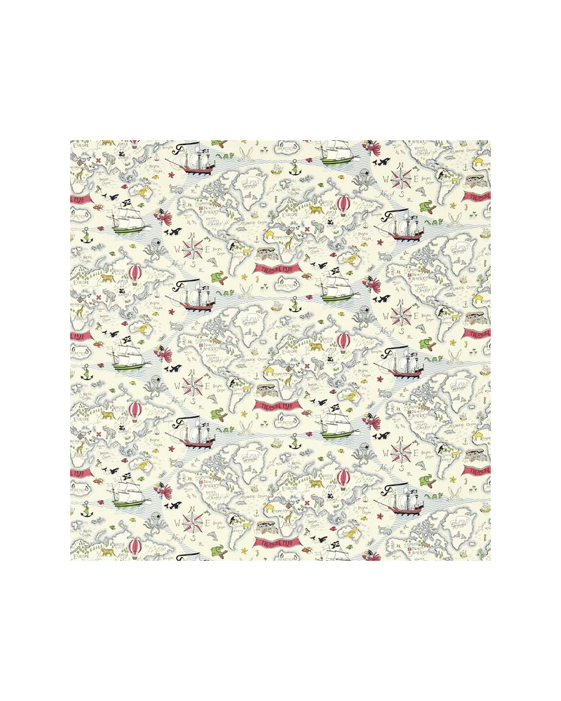 Tissus DLIT223913-vanilla-treasure map Sanderson
