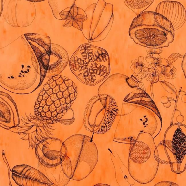 Papier peint PCL663-06 AGUA PARATI - PAPAYE - CHRISTIAN LACROIX