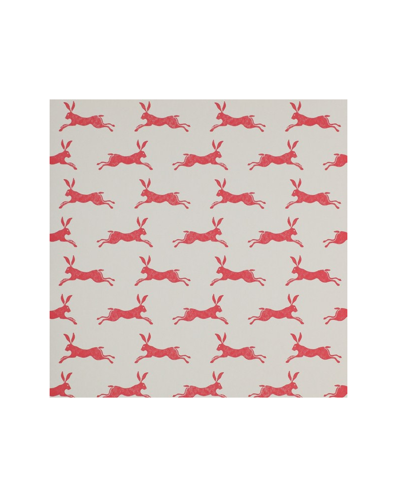 Papier peint J135W-01 - March Hare - Red - JANE CHURCHILL