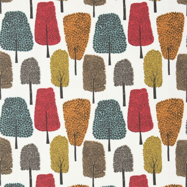 Fabric NFIK120356-cedar-tangerine sulphur chilli SCION