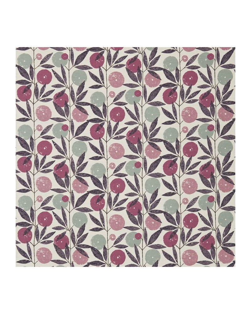 Fabric NFIK120360-blomma-heather damson stone SCION
