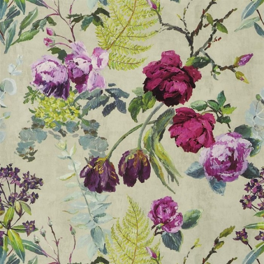 Papier peint PDG678-03 TULIPANI - LINEN - Designers Guild