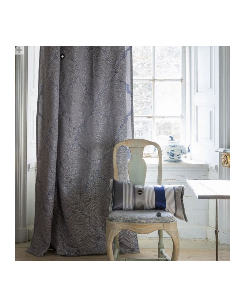 Dekostoff FDG2360_01 BASILICA-ZINC Designers Guild