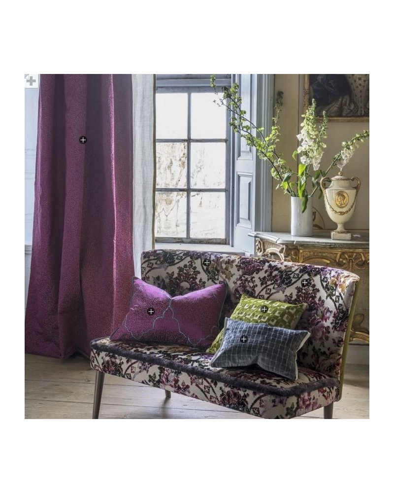 Tissus FDG2360_03 BASILICA-FUCHSIA Designers Guild