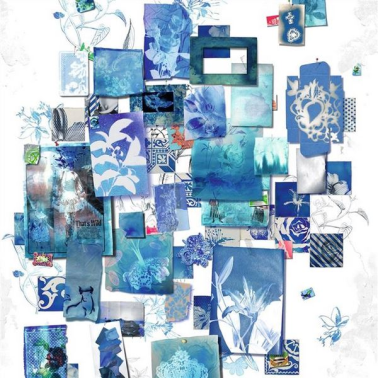 Papel de parede PCL700-01 FOLLETE - BLEU DE ROI - CHRISTIAN LACROIX