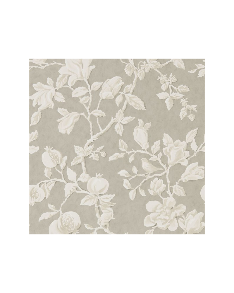 Papel de parede MAGNOLIA & POMEGRANATE DWOW215722-siver linen - Sanderson Papel de parede MAGNOLIA & POMEGRANATE DWOW215722-siver linen - Sanderson