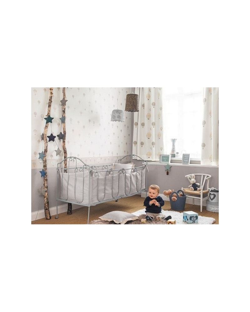 Tissus MWS29931111 MONTGOLFIERES BRODEES BEIGE Casadeco