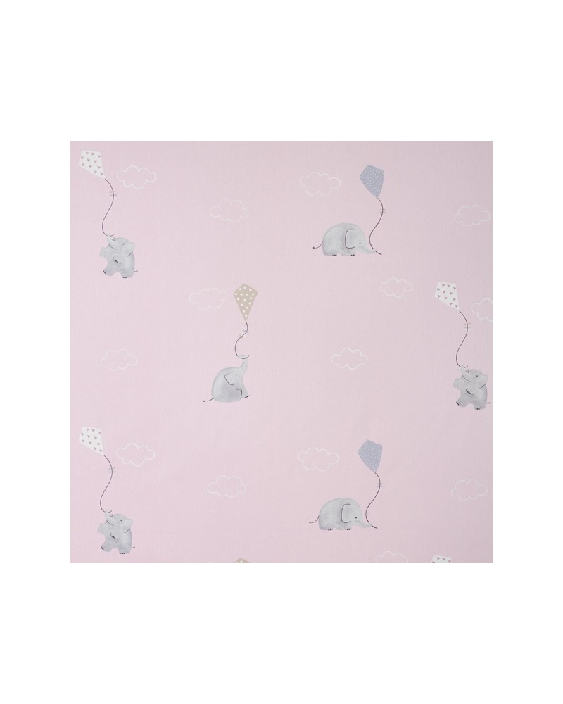 Tissus MWS29984228 ELEPHANTS ROSE BEIGE Casadeco Tissus MWS29984228 ELEPHANTS ROSE BEIGE Casadeco