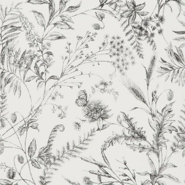Carta da Parati PRL710-04 Fern Toile Ethed Black - Ralph Lauren Home