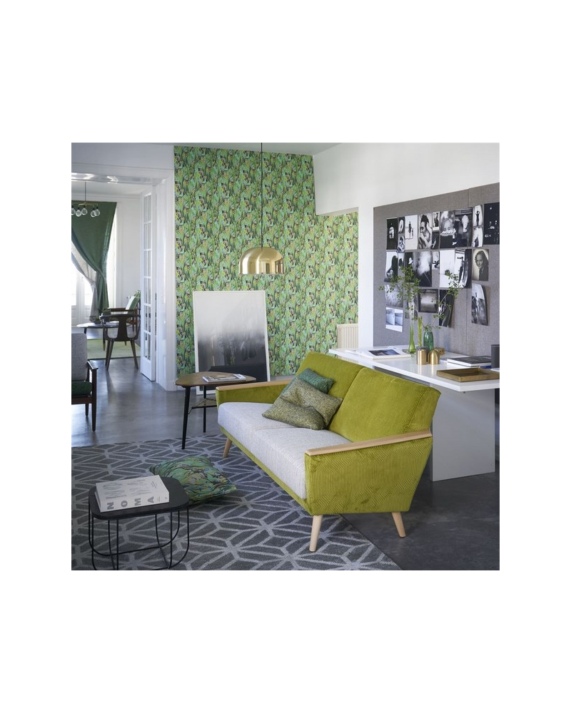 Papier peint PDG715-05 Delahaye Zinc - Designers Guild