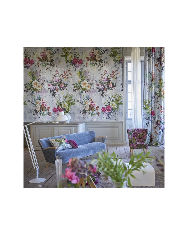Carta da Parati PDG717-01 Aubriet Fuchsia - Designers Guild