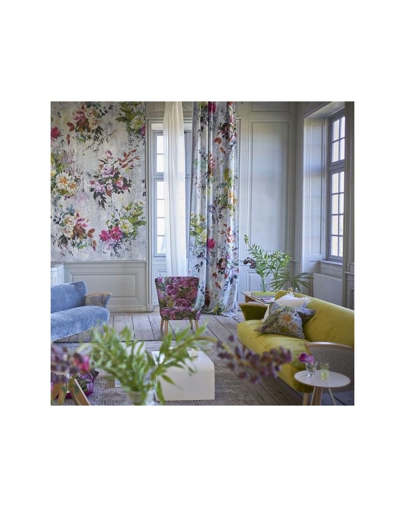Tecido FDG2559-01 Aubriet Fuchsia Designers Guild