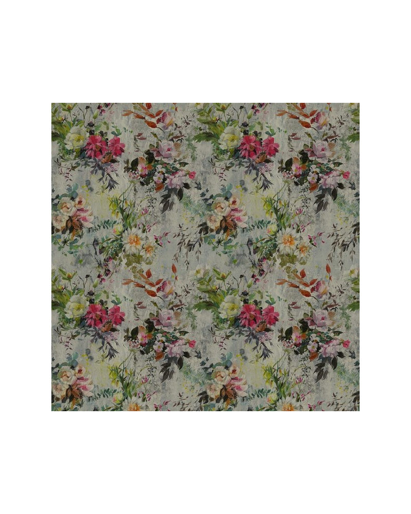 Tecido FDG2560-01 Aubriet lino Damson Designers Guild