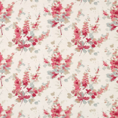 Dekostoff DWAP226290 DELPHINIUMS Coral Sanderson