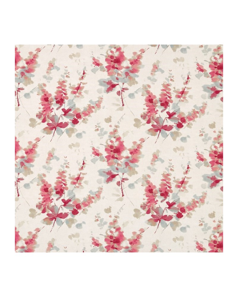 Dekostoff DWAP226290 DELPHINIUMS Coral Sanderson