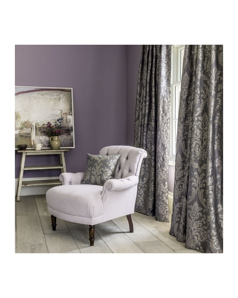 Dekostoff DWAP235929 RIVERSIDE DAMASK Pewter Sanderson