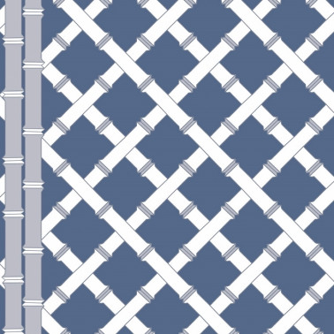 Papier peint GDW-5455-004 Trellsi Azul-Blanco - GASTON Y DANIELA
