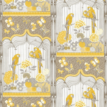 Papel Pintado GDW-5452-001 Aviary Ocre - GASTON Y DANIELA