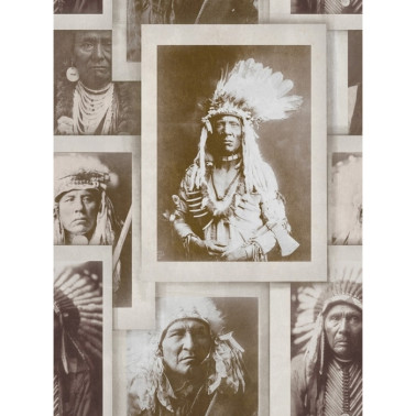 Tapete INDIAN CHIEFS SEPIA WP20071 - MIND THE GAP
