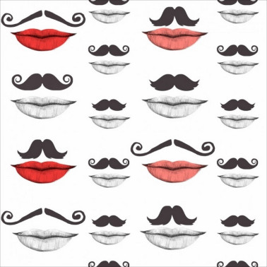 Wallpaper MOUSTACHE AND LIPS WP20084 - MIND THE GAP