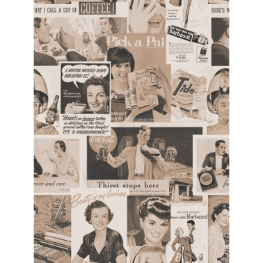 Tapete RETRO ADS SEPIA WP20070 - MIND THE GAP