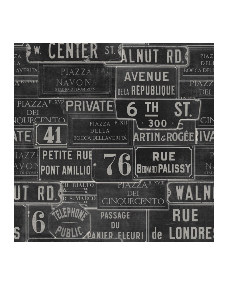 Carta da Parati VINTAGE SIGNS ANTHRACITE WP20037 - MIND THE GAP Carta da Parati VINTAGE SIGNS ANTHRACITE WP20037 - MIND THE GAP