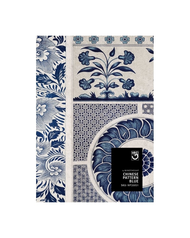 Papier peint CHINESE PATTERN BLUE WP20051 - MIND THE GAP