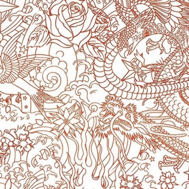 Papel Pintado HORIMONO - ORANGE 3303-03 - JEAN PAUL GAULTIER
