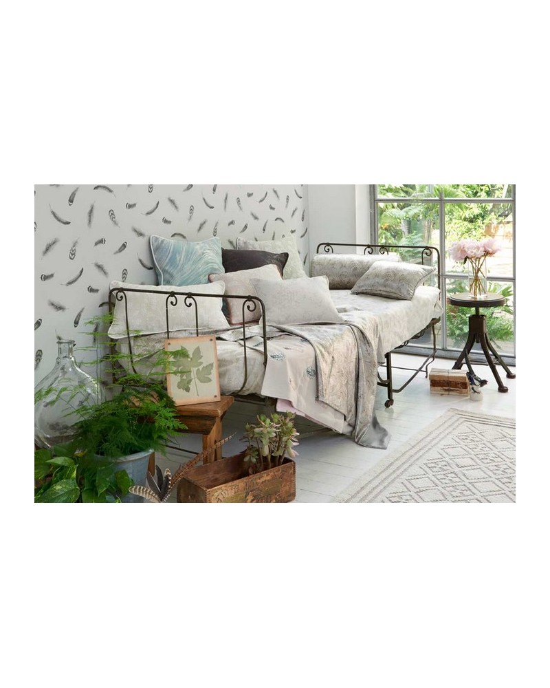 Dekostoff F1081-02 PIETRA CHARCOAL GOLD CLARKE & CLARKE