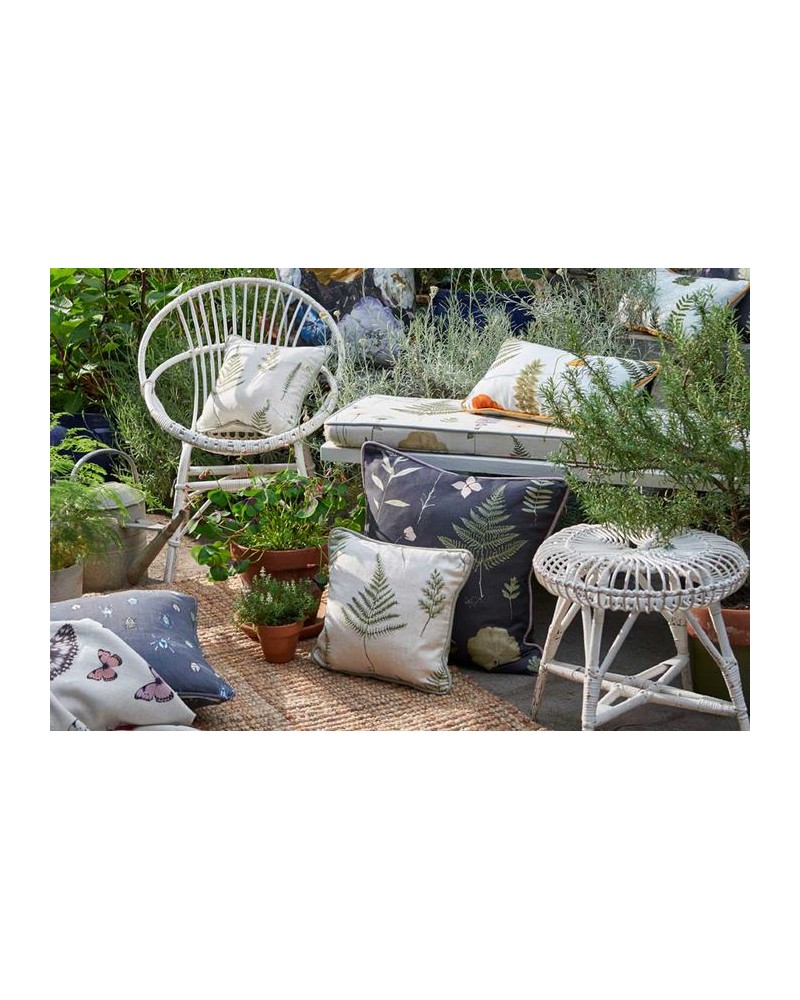 Tissus F1082-02 PLUMIS CHARCOAL LINEN CLARKE & CLARKE