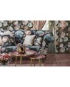 Fabric F1088-03 FLORETTA HEATHER EBONY CLARKE & CLARKE