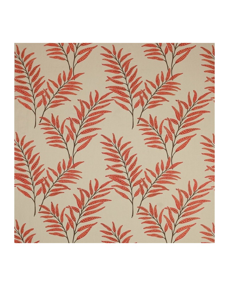 Fabric J915F-02 HAYWOOD LEAF Red JANE CHURCHILL Fabric J915F-02 HAYWOOD LEAF Red JANE CHURCHILL