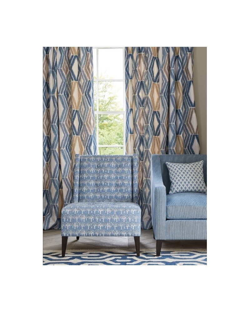 Fabric J922F-04 ALEXIS Multi JANE CHURCHILL