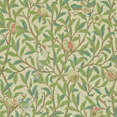Papier peint DMCR216455 BIRD & POMEGRANATE - MORRIS CO
