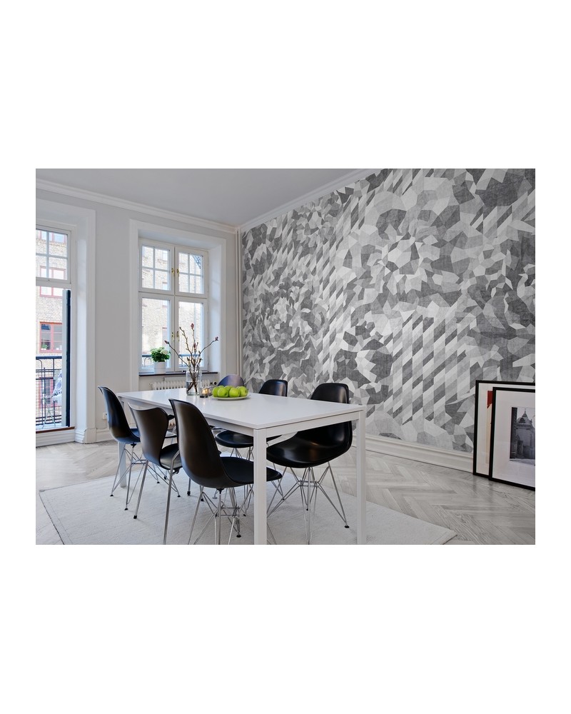 Wallpaper R13081-8 CONCRETE ROSES - REBEL WALLS