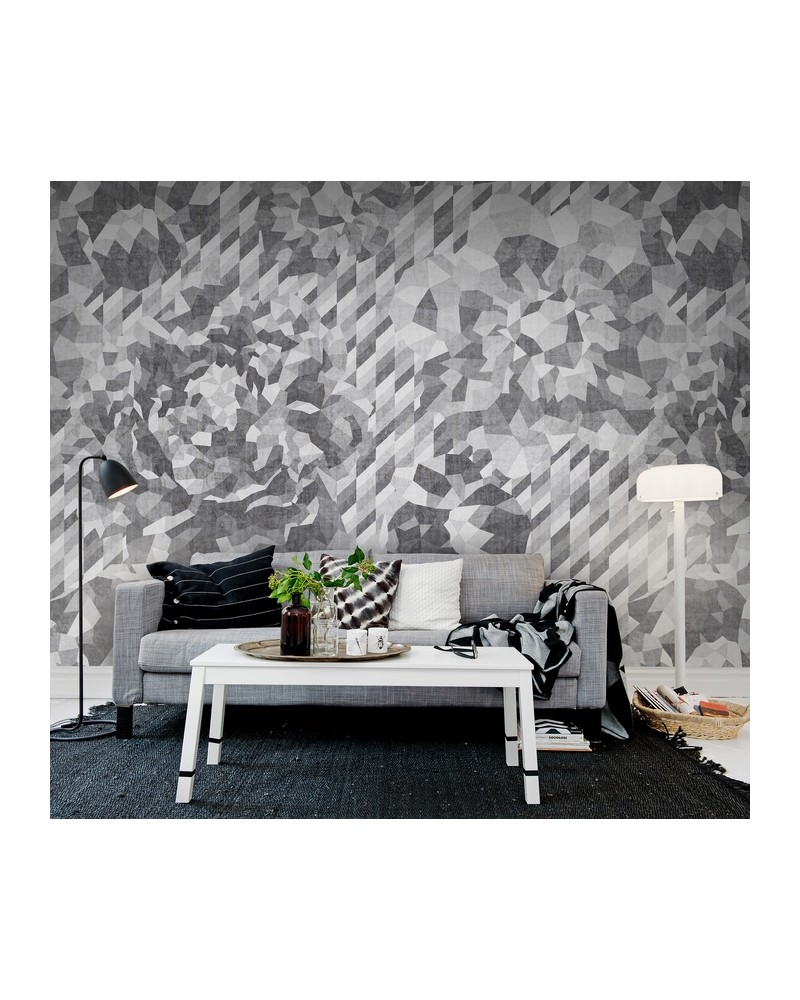 Wallpaper R13081-8 CONCRETE ROSES - REBEL WALLS