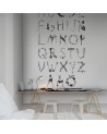 Papier peint R13193-4 ABC FOR THE SWEDISH BEE BLACK - REBEL WALLS