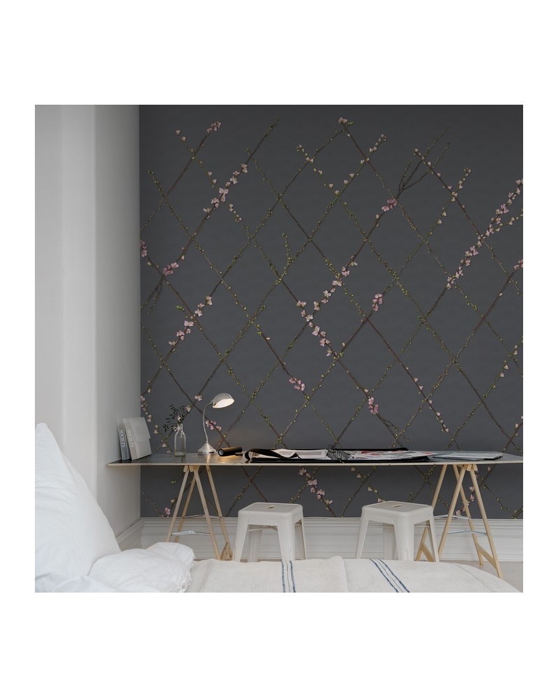 Carta da Parati R13222-6 WINDING SPRING BLACK - REBEL WALLS