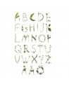 Papier peint R13193-4 ABC FOR THE SWEDISH BEE BLACK - REBEL WALLS