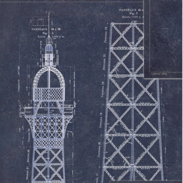Papel Pintado GRAND EIFFEL Blue WP20219 - MIND THE GAP